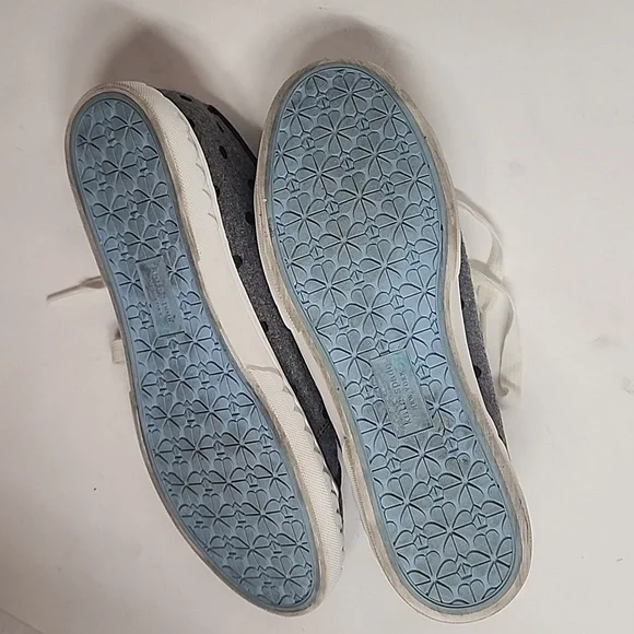 Kate Spade Vale Gray and Black Polka Dot Lace-up Size 9B Sneakers - Picture 9 of 12